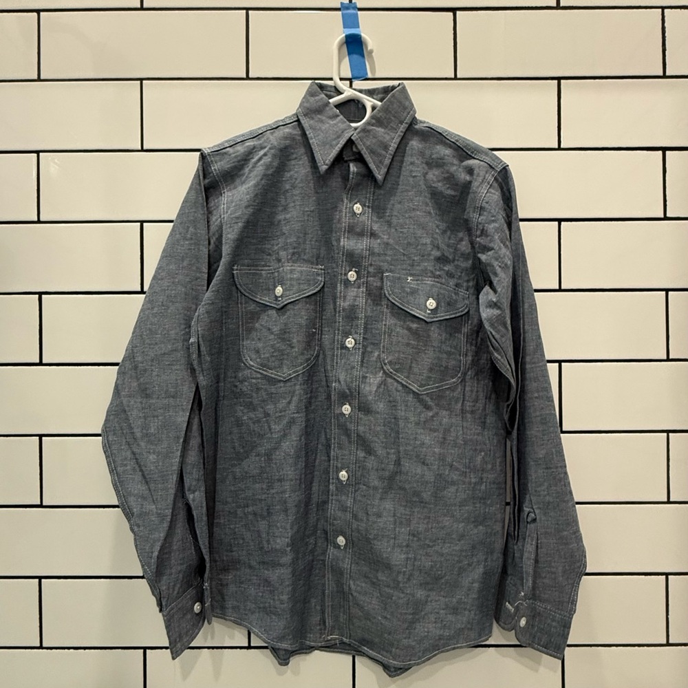 Men's Chambray Work Shirt - Vintage, Deadstock